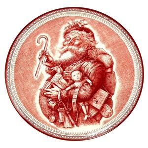 Saint Nick Plate Josiah Wedgwood Sons Ltd Williams Sonoma 2003 Red Santa Claus